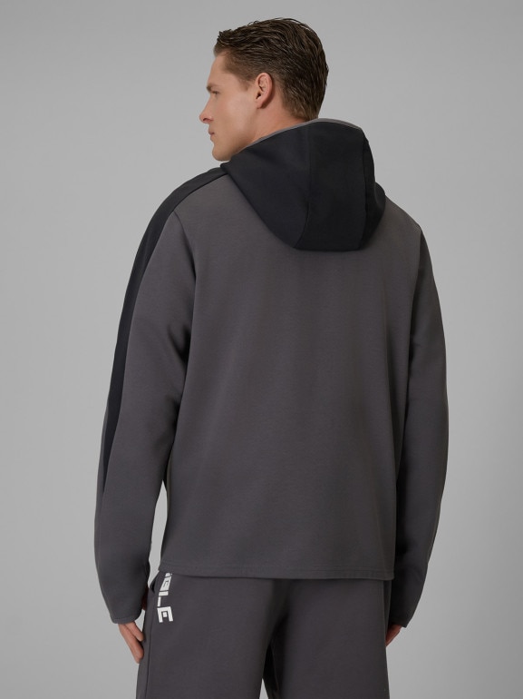 Męska bluza dresowa z kapturem 4F 4FWSS26TSWSM2130 - szara