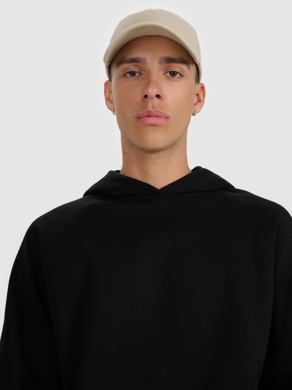 Męska bluza nierozpinana bez kaptura 4F 4FWAW25TSWSM1946 - czarna