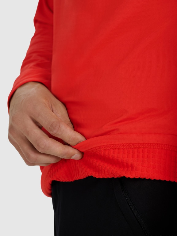 Męska bluza trekkingowa 4F 4FWAW25TFSWM590 - pomarańczowa