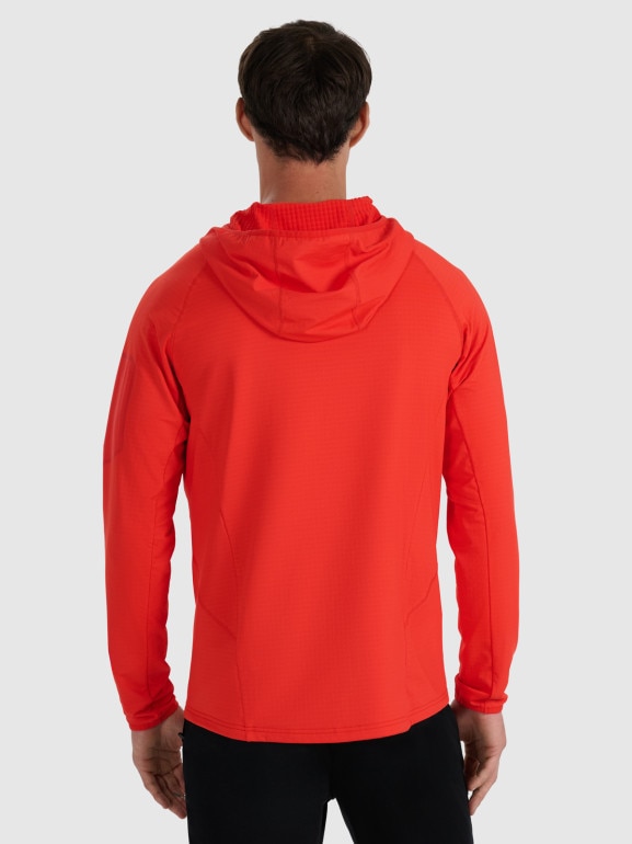 Męska bluza trekkingowa 4F 4FWAW25TFSWM590 - pomarańczowa