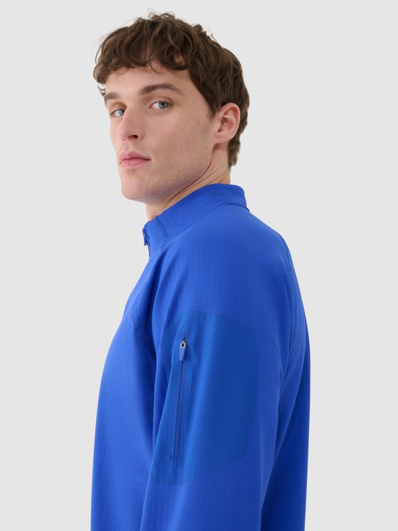 Męska bluza trekkingowa 4F 4FWSS25TFSWM493 - niebieska