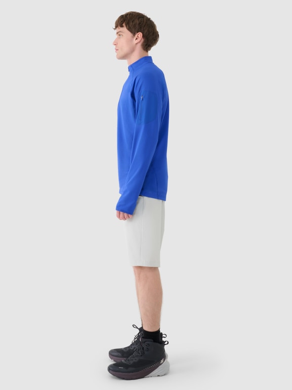 Męska bluza trekkingowa 4F 4FWSS25TFSWM493 - niebieska