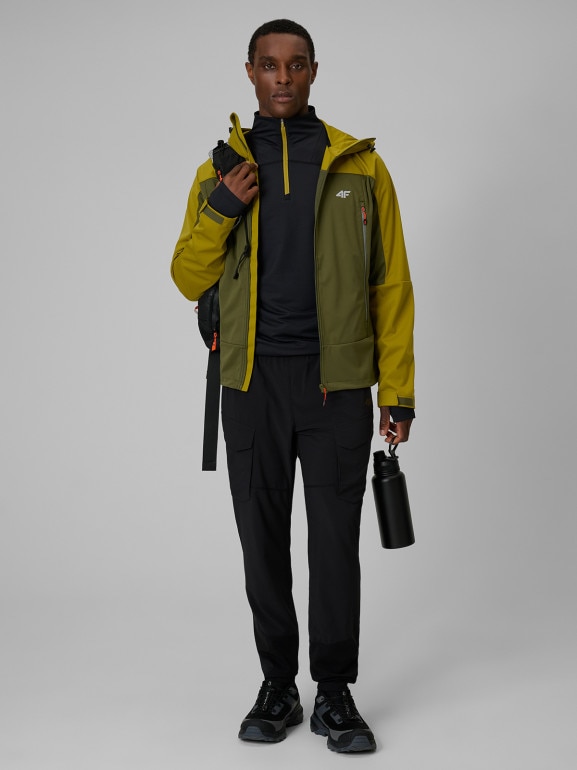 Męska bluza trekkingowa bez kaptura 4F 4FWSS26TFSWM639 - czarna