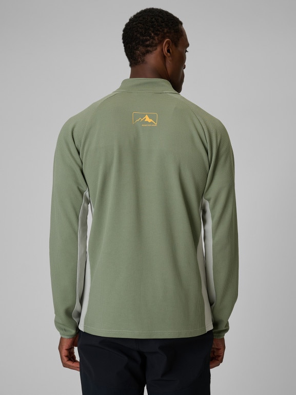 Męska bluza trekkingowa rozpinana bez kaptura 4F 4FRSS26TFSWM0984 - khaki