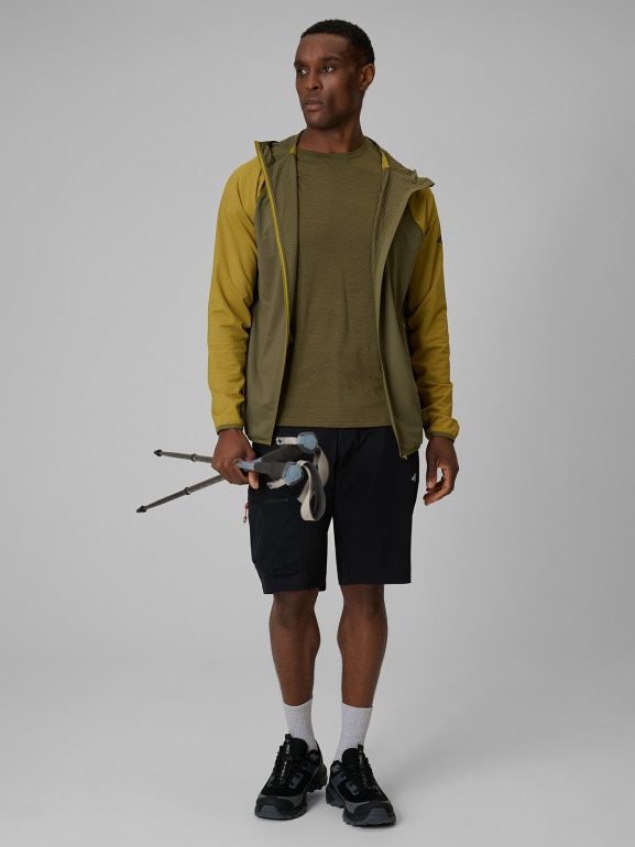 Męska bluza trekkingowa z kapturem 4F 4FWSS26TFSWM640 - khaki