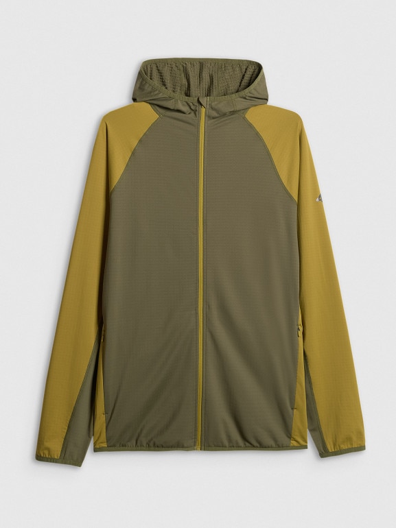 Męska bluza trekkingowa z kapturem 4F 4FWSS26TFSWM640 - khaki