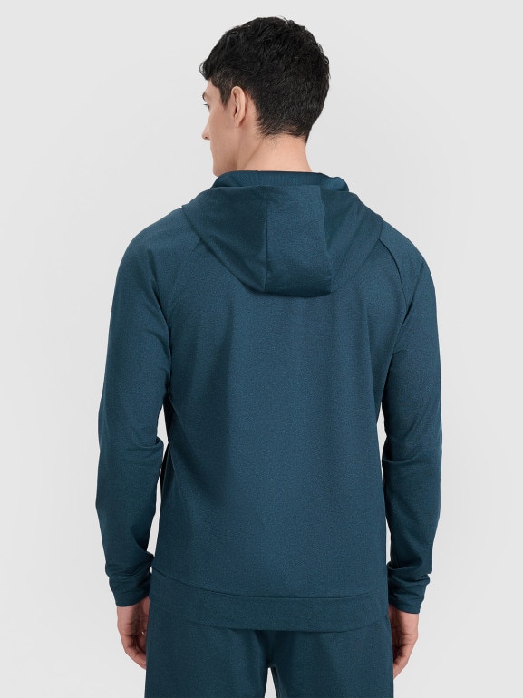 Męska bluza treningowa 4F 4FWAW25TFSWM586 - turkusowy