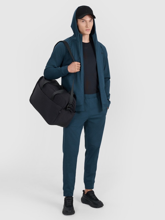 Męska bluza treningowa 4F 4FWAW25TFSWM586 - turkusowy