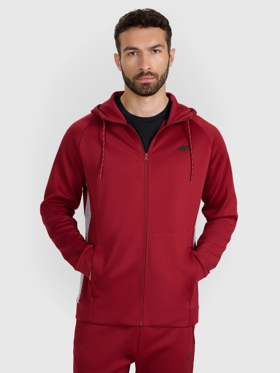 Męska bluza treningowa 4F 4FWAW25TFSWM587 - czerwona