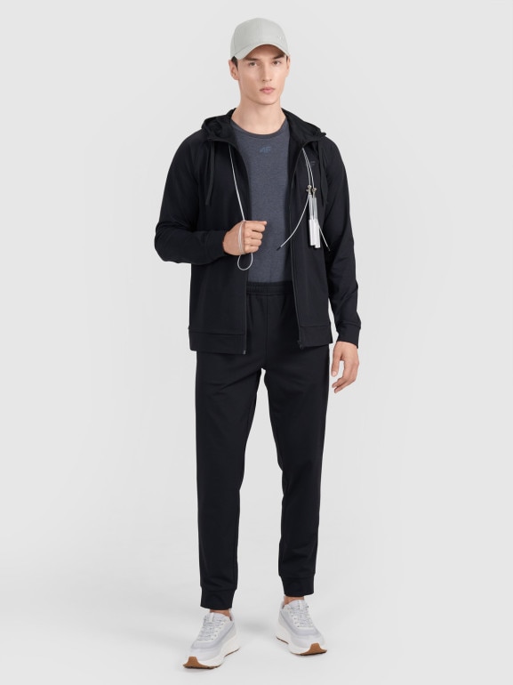 Męska bluza treningowa 4F 4FWMM00TFSWM654 - czarna