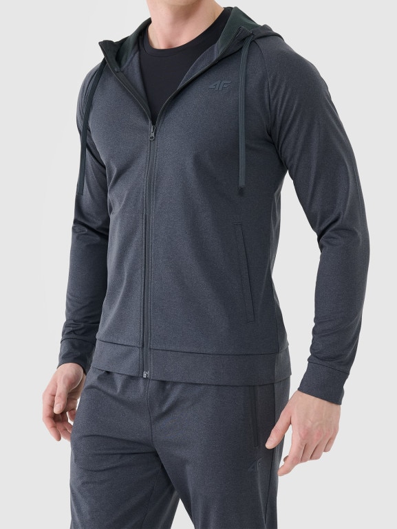 Męska bluza treningowa 4F 4FWSS26TFSWM631 - szara