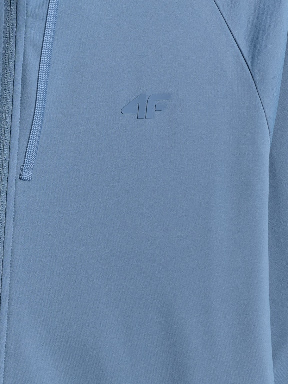 Męska bluza treningowa 4F 4FWSS26TFSWM631 - turkusowa