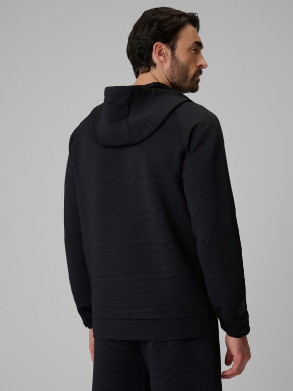 Męska bluza treningowa rozpinana z kapturem 4F 4FRSS26TFSWM0872 - czarna