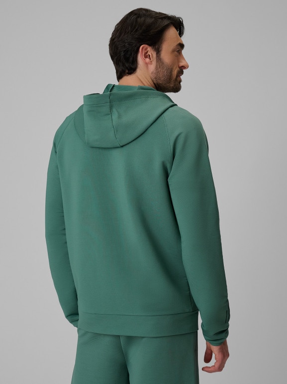 Męska bluza treningowa rozpinana z kapturem 4F 4FRSS26TFSWM0872 - zielona