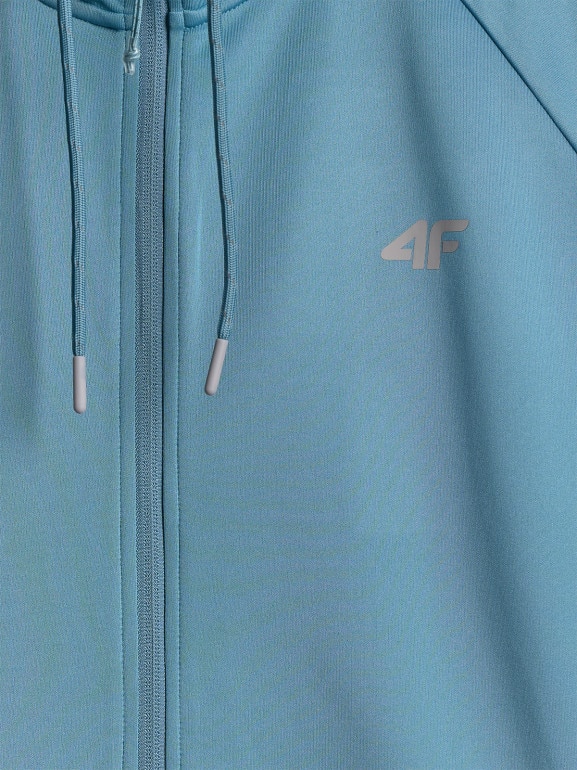 Męska bluza treningowa rozpinana z kapturem 4F 4FRSS26TFSWM0958 - niebieska