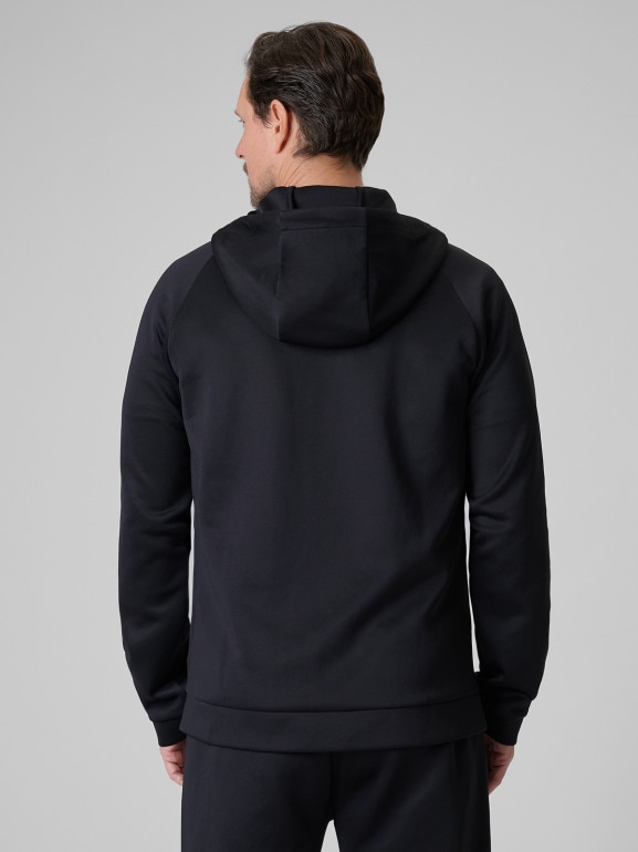 Męska bluza treningowa rozpinana z kapturem 4F 4FWSS26TFSWM632 - czarna