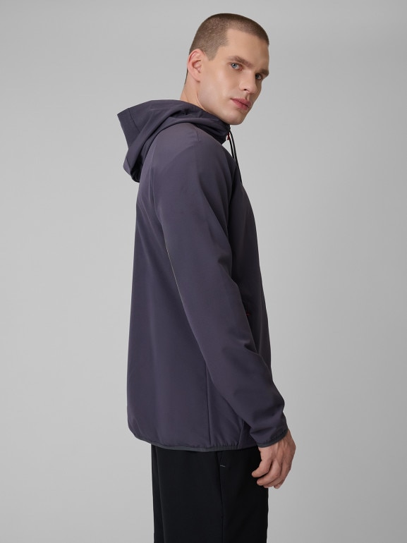 Męska bluza treningowa z kapturem 4F 4FRSS26TFSWM0957 - szara