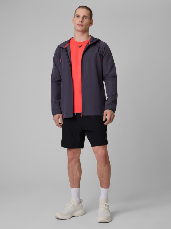 Męska bluza treningowa z kapturem 4F 4FRSS26TFSWM0957 - szara