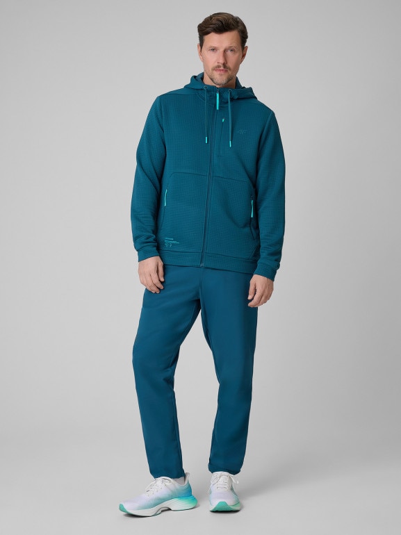 Męska bluza treningowa z kapturem 4F 4FRSS26TFSWM1006 - granatowa