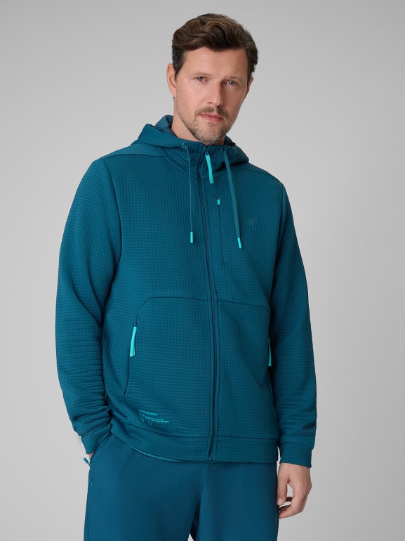 Męska bluza treningowa z kapturem 4F 4FRSS26TFSWM1006 - granatowa