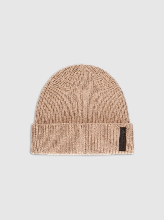 Męska czapka beanie wełniana 4F 4FRAW25ACAPM0719 - beżowa