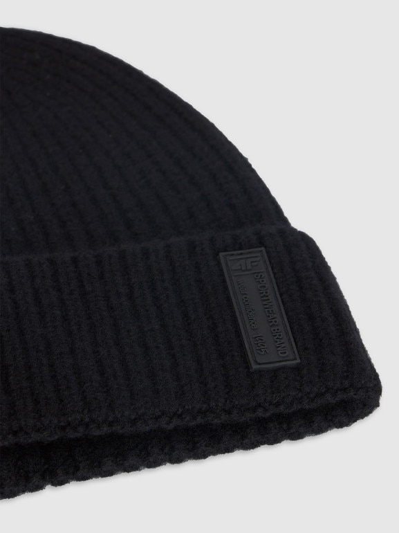 Męska czapka beanie wełniana 4F 4FRAW25ACAPM0719 - czarna