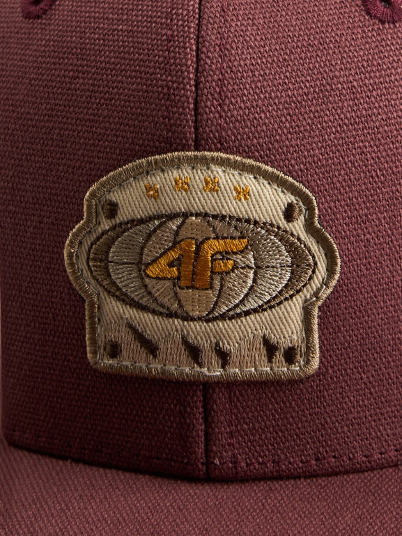 Męska czapka z daszkiem 4F 4FRSS26ACABM675 - burgundowa