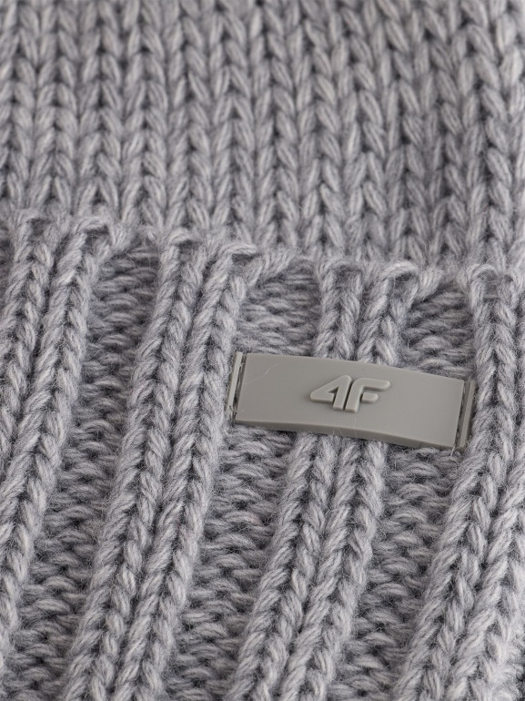 Męska czapka zimowa 4F 4FRAW25ACAPM0830 - szara