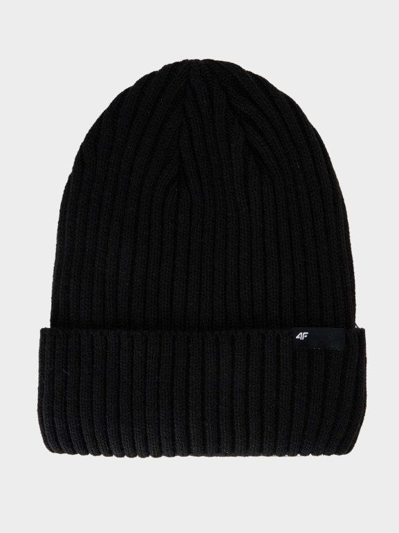 Męska czapka zimowa 4F 4FWAW25ACAPM673 - czarna