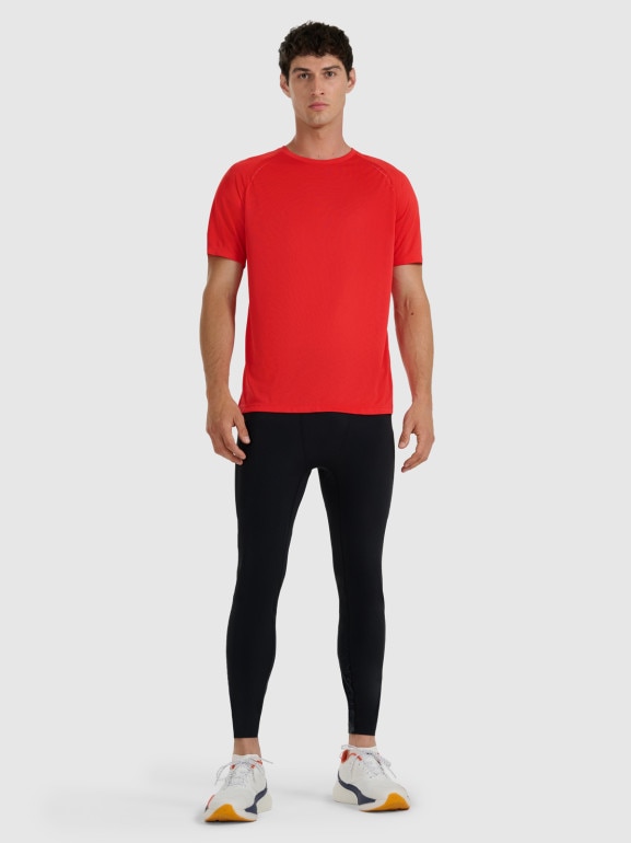 Męska koszulka do biegania 4F 4FWAW25TFTSM1499 - czerwona