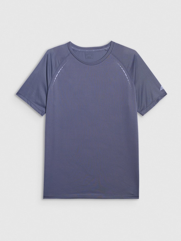 Męska koszulka do biegania 4F 4FWAW25TFTSM1499 - niebieska