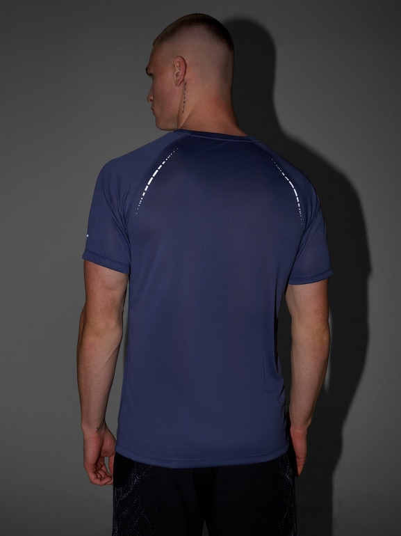 Męska koszulka do biegania 4F 4FWAW25TFTSM1499 - niebieska