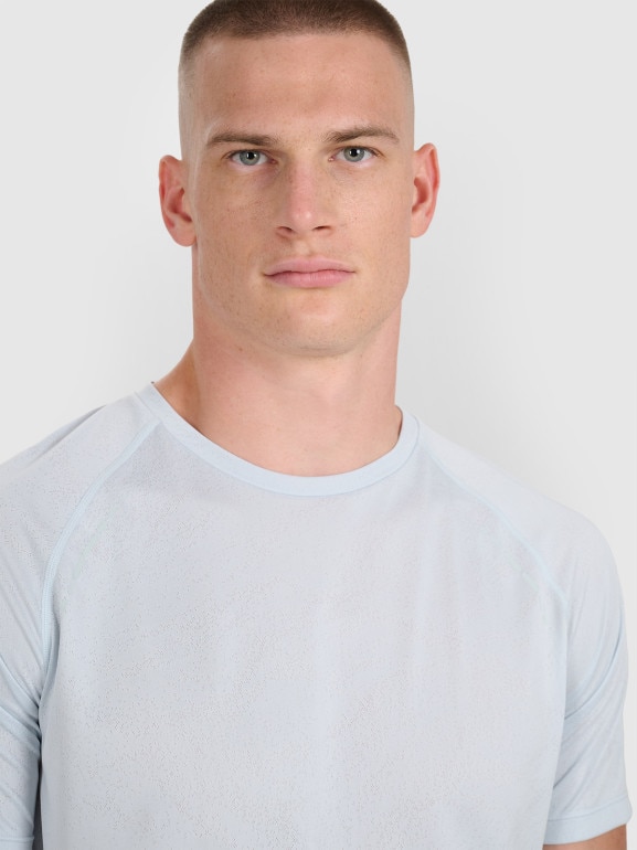 Męska koszulka do biegania 4F 4FWAW25TFTSM1499 - niebieska