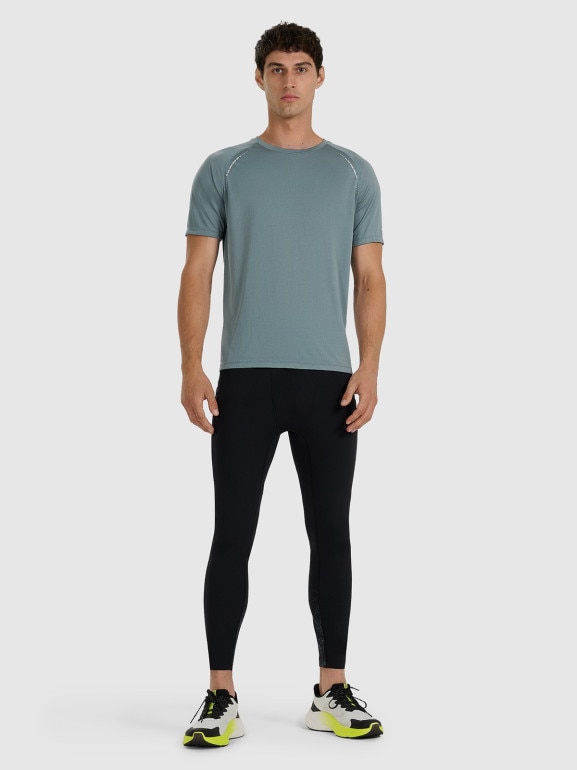 Męska koszulka do biegania 4F 4FWAW25TFTSM1499 - szara