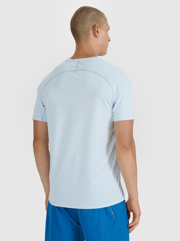 Męska koszulka do biegania 4F 4FWAW25TFTSM1506 - niebieska