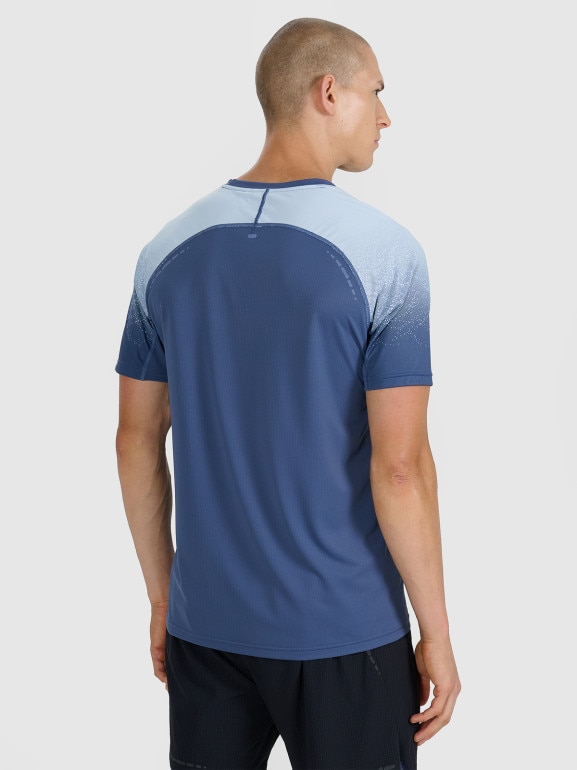 Męska koszulka do biegania 4F 4FWAW25TFTSM1506 - niebieska