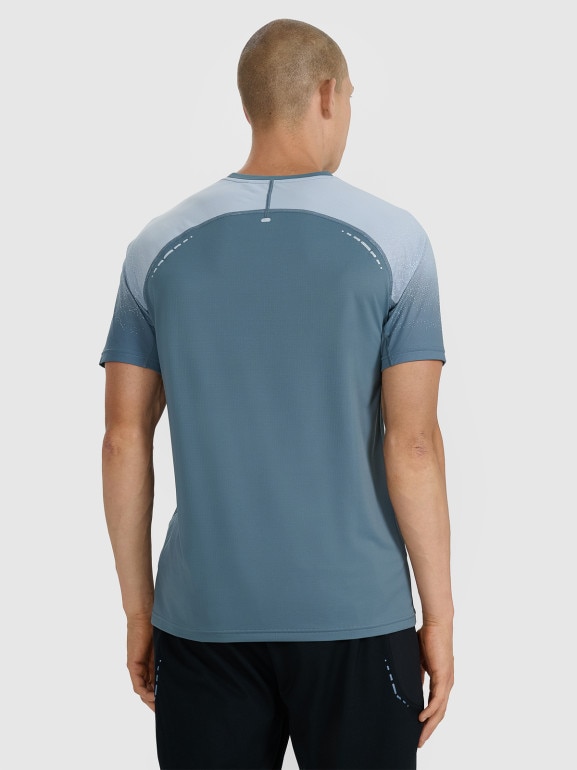 Męska koszulka do biegania 4F 4FWAW25TFTSM1506 - szara