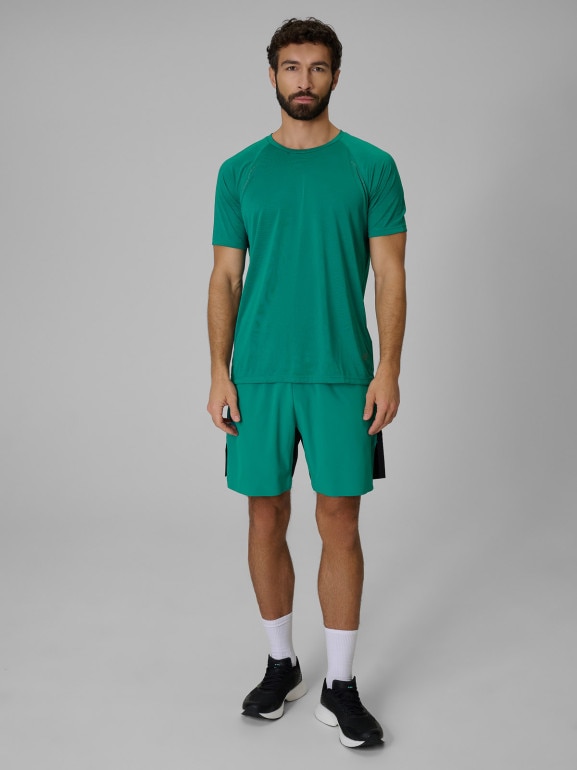 Męska koszulka do biegania 4F 4FWSS26TFTSM1800 - zielona