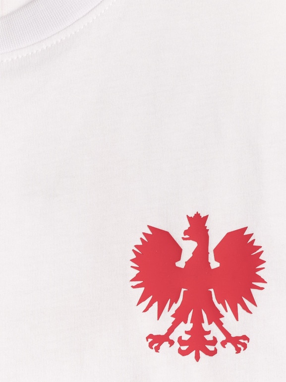 Męska koszulka kibica 4F 4FRSS26TTSHM4203 - biała