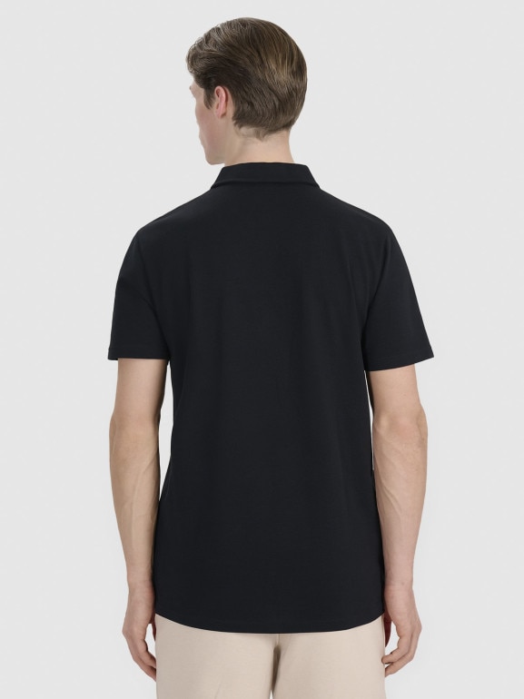 Męska koszulka polo 4F 4FRSS25TPTSM632 - czarna