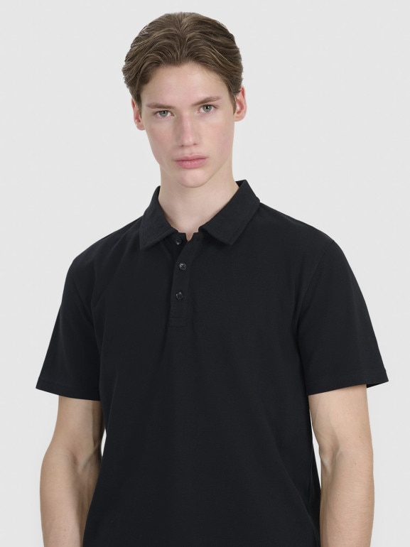 Męska koszulka polo 4F 4FRSS25TPTSM632 - czarna