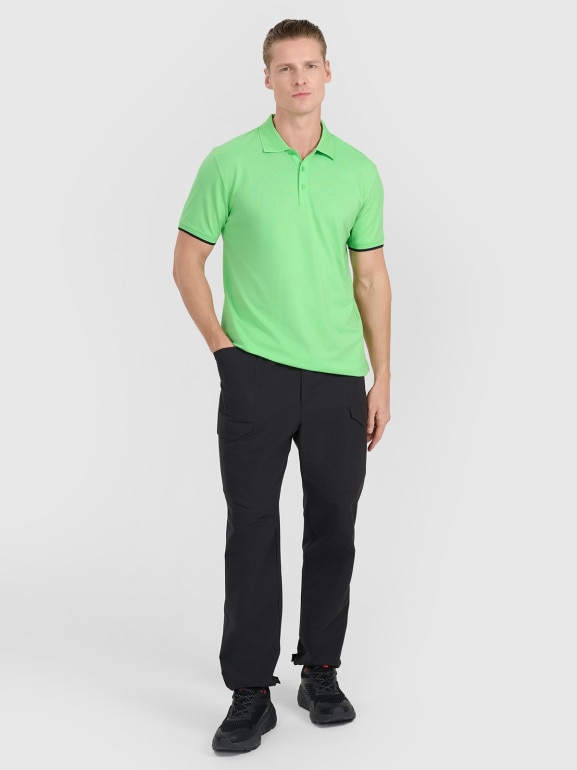Męska koszulka polo 4F 4FRSS25TPTSM633 - zielona
