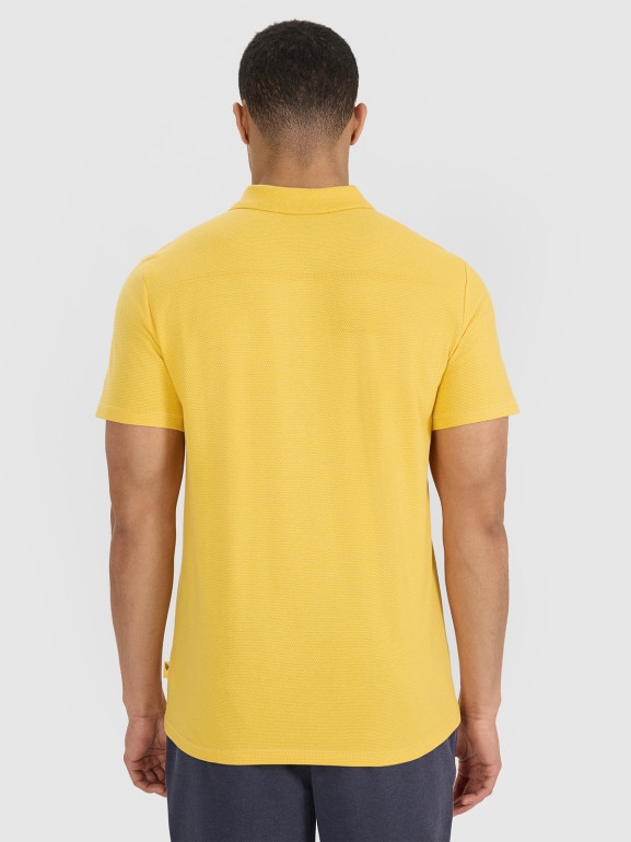 Męska koszulka polo 4F 4FRSS25TPTSM635 - żółta
