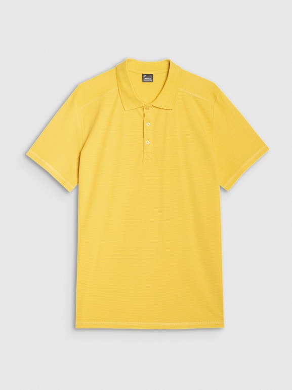 Męska koszulka polo 4F 4FRSS25TPTSM635 - żółta