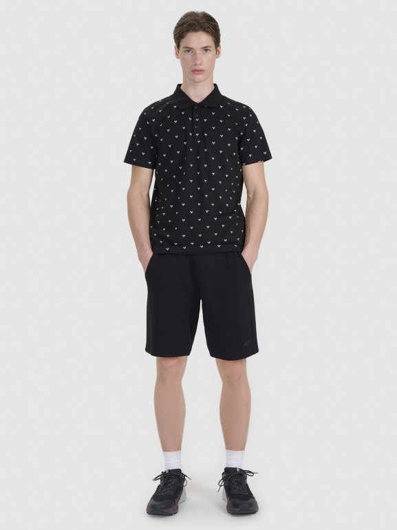 Męska koszulka polo 4F 4FRSS25TPTSM657 - czarna