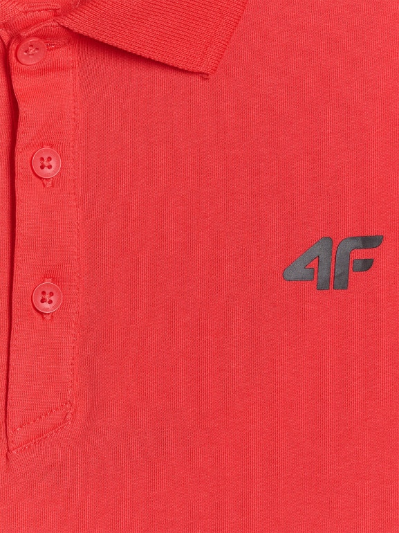 Męska koszulka polo 4F 4FWMM00TPTSM367 - czerwona