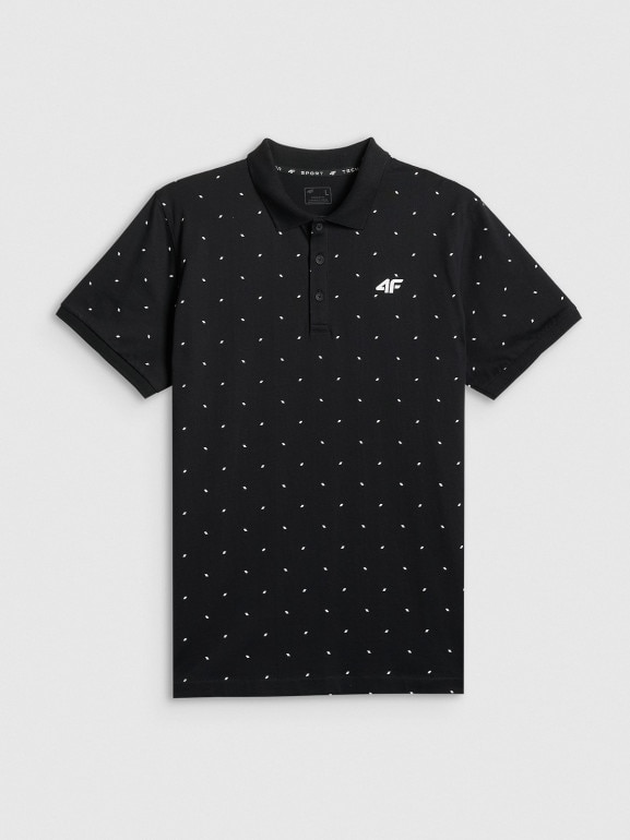 Męska koszulka polo 4F 4FWSS26TPTSM631 - czarna