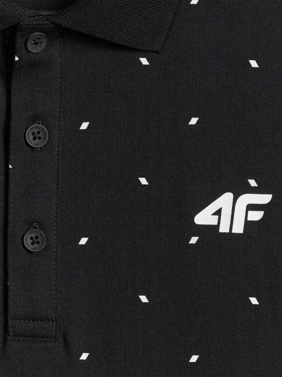 Męska koszulka polo 4F 4FWSS26TPTSM631 - czarna