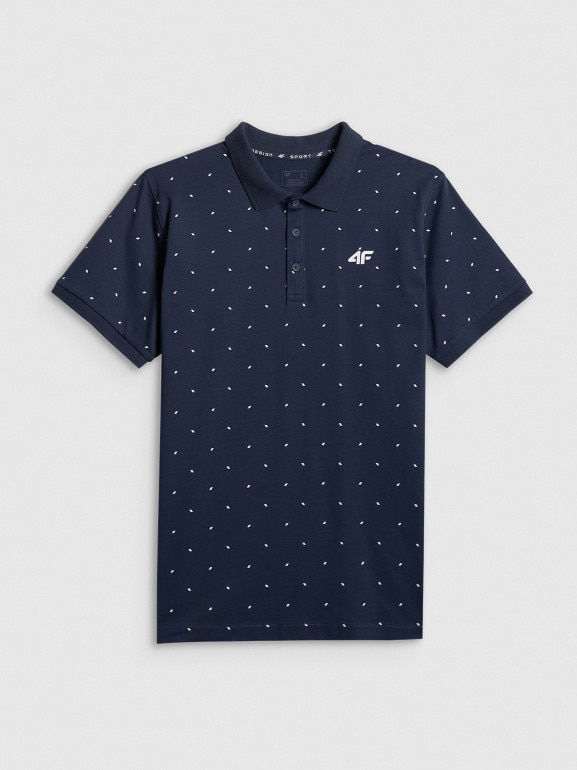 Męska koszulka polo 4F 4FWSS26TPTSM631 - granatowa