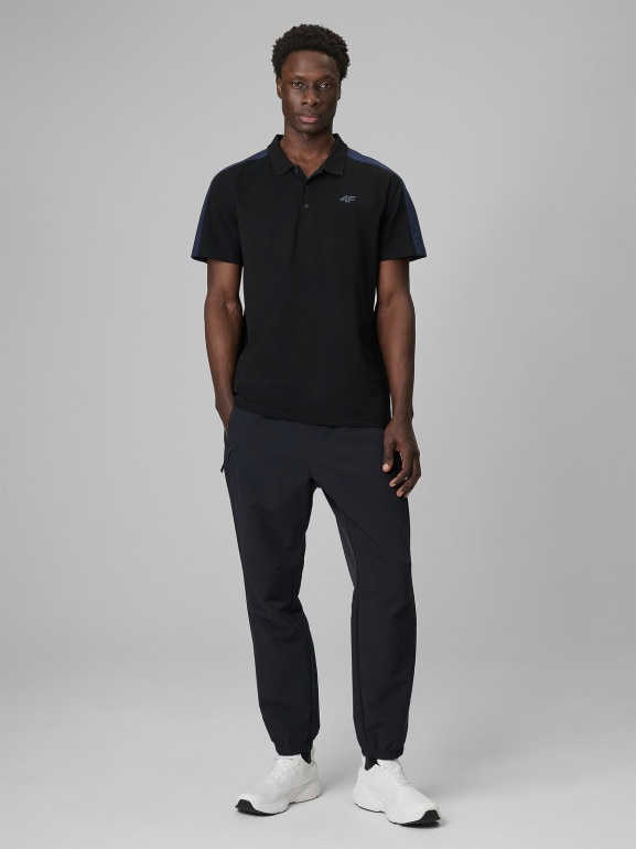 Męska koszulka polo 4F 4FWSS26TPTSM636 - czarna